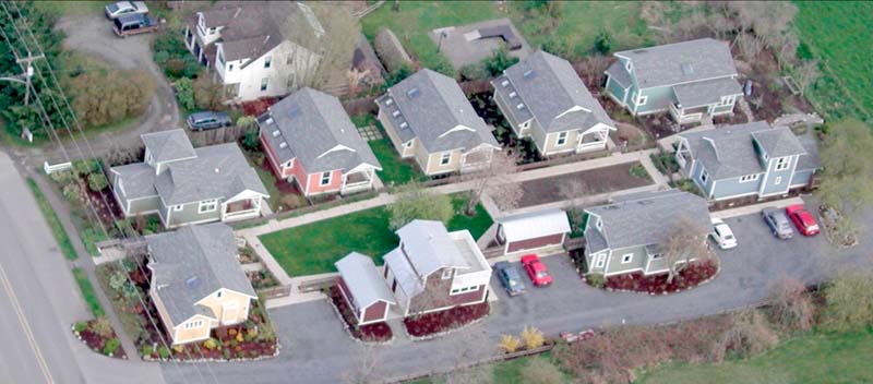 Aerial View Cottage Court
