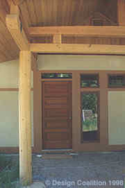 timber entry portico